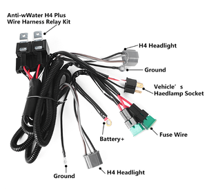 Camion 5x7 pouces phare Led tout-terrain fil faisceau de câblage pour <span class=keywords><strong>Jeep</strong></span> Wrangler yj 87-95 84-01 <span class=keywords><strong>Jeep</strong></span> <span class=keywords><strong>Cherokee</strong></span> <span class=keywords><strong>XJ</strong></span> - Product Image 1