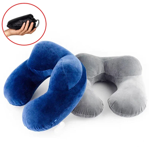 Almohada de Viaje en Forma de U para Avión, Almohada Inflable para el Cuello, Accesorios de Viaje, 4 Colores, Almohadas Cómodas para Dormir, Textiles para el Hogar - Product Image 1