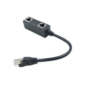Adaptador Divisor <span class=keywords><strong>RJ45</strong></span> 1 Macho a 2 Hembras, Cable de Extensión CAT6 con Cubierta de PVC, Conector de Red Ethernet LAN 2 en 1 - Product Image 1