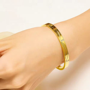 Europe <b>and</b> the United States Ins Retro Stainless Steel <b>Bracelet</b> Advanced Water-sensitive Corrugated Titanium Steel <b>Bracelet</b> - Product Image 3