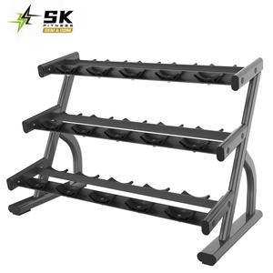 Support <span class=keywords><strong>de</strong></span> rangement professionnel robuste <span class=keywords><strong>à</strong></span> trois niveaux pour haltères SK Commercial, grande capacité, pour l'organisation des salles <span class=keywords><strong>de</strong></span> <span class=keywords><strong>sport</strong></span> et des salles <span class=keywords><strong>de</strong></span> musculation - Product Image 1
