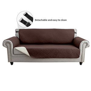 Shangxuanyue Petite <span class=keywords><strong>housse</strong></span> <span class=keywords><strong>de</strong></span> <span class=keywords><strong>canapé</strong></span> en polyester extensible antidérapant et imperméable avec grille <span class=keywords><strong>de</strong></span> boucle transfrontalière pour animaux <span class=keywords><strong>de</strong></span> compagnie - Product Image 2