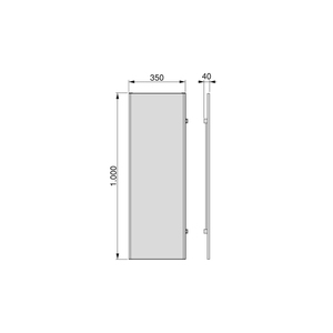 EMUCA 7018013 specchietto estraibile regolabile per interni guardaroba 340X1000mm finitura moka - Product Image 2