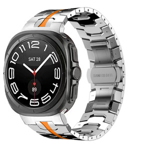 Gelang desain Iron Man baja tahan karat untuk jam Samsung Galaxy 7 Ultra 47mm tali pergelangan tangan pengganti logam tanpa celah mewah - Product Image 2