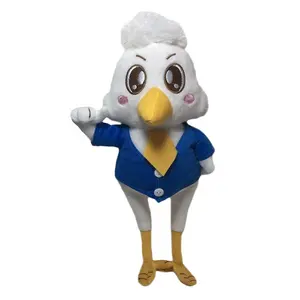 Hotel Mascotte Zacht Gevulde Pluche Zilverreiger Dier Speelgoed Pluche Zilverreiger Cartoon Pop Zilverreiger Knuffels Met Doek