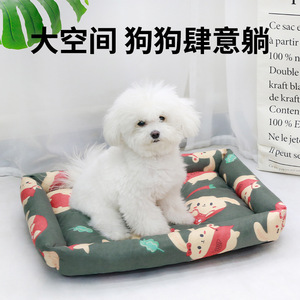 All Season Flocked Dog <b>Bed</b> Rectangle Soft Polyester Fiber Pet <b>Bed</b> For Dog - Product Image 2