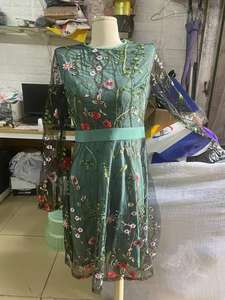 Abito Lungo in Stile Bohémien <span class=keywords><strong>Chic</strong></span> con Maniche Lunghe in Pizzo e Ricami Floreali per Donna - Product Image 4