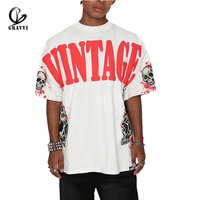 T-shirt Oversize Vintage de Haute Qualité pour Streetwear, en Velours de Coton Lourd 300g, Séchage Rapide, Anti-Plis, Coupe Ample, Style Hip-Hop