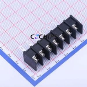 KF25H-7.62-7P Barrier Terminal Block Through hole Component (THT),P=7.62mm Connector Two Sides 7.62mm 1x7P Straight Pin - Product Image 1