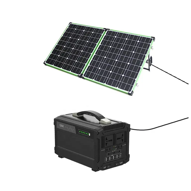 Centrale solaire Lipower centrale électrique portable 500W batterie au Lithium Mini générateur de centrale d'énergie solaire à l'extérieur