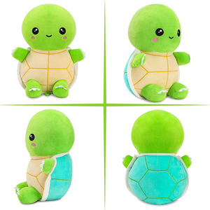 J605 11 Inch Dễ Thương Màu Xanh Lá Cây Rùa Thú Nhồi Bông Đồ Chơi Sang Trọng Rùa Động Vật Phòng Ngủ Trang Trí Nội Thất Trẻ Em Món Quà Sang Trọng Đáng Yêu Khuôn Mặt Rùa Đồ Chơi - Product Image 2