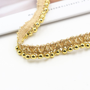 Sang Trọng 1.5 Cm Chiều Rộng Trắng Bạc Vàng Ngọc Trai Bead Đính Cườm Trims May Trên Cổ Áo Ribbon Cho Đồ Trang Sức Mũ Nón Tự Làm Váy Vành Đai - Product Image 2