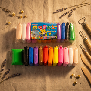 12 Color Air Dry <b>Clay</b> Playdough Plasticine Non Toxic <b>Modeling</b> Dough for 5 to 7 Years Kids Unisex Art Craft - Product Image 2
