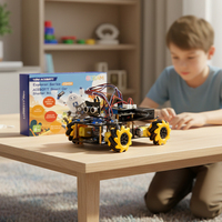Kit de Voiture Robot Éducatif ACEBOTT pour l'Apprentissage STEM, ESP32 4WD Mecanum, pour Adultes et Enfants, Kit de Codage Python DIY, Robot Traqueur de Ligne pour Arduino
