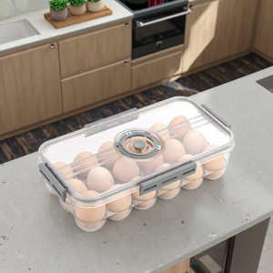 Hiện đại di động 18-cell không thấm nước trứng hộp lưu trữ Pet nhựa tươi mát bảo quản thực phẩm chủ tủ lạnh tải công suất - Product Image 1