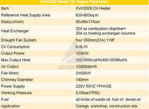 KVH2000 Waste <b>Oil</b> Heating <b>Oil</b> <b>Burner</b> Stainless Steel for Workshop & Farm Use - Product Image 6