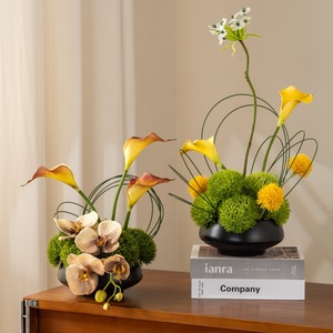Composizioni Floreali <span class=keywords><strong>in</strong></span> Vasi di Ceramica di Alta Gamma, <span class=keywords><strong>Fiori</strong></span> Artificiali Decorativi per Matrimoni, Casa, Tavola, Hotel e Ristoranti - Product Image 4