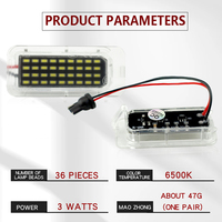 OTnhaee nouvelle mise à niveau 36SMD LED éclairage de plaque d'immatriculation pour Ford Ecosport Fiesta Focus Mondeo Kuga pour Jaguar XF