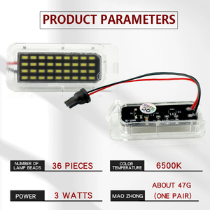 OTnhaee nuovo aggiornamento 36SMD luce targa a LED per Ford Ecosport Fiesta <span class=keywords><strong>Focus</strong></span> Mondeo Kuga per Jaguar XF - Product Image 4