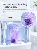 Tablette nettoyante pour cuvette de toilettes violette, nettoyage puissant, fraîcheur longue durée, entretien professionnel des toilettes
