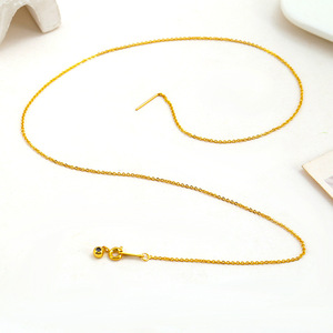 Adjustable <b>Necklace</b> <b>Chain</b> With Ball Pendant For Jewelry Making Metal Plated Round DIY Accessories - Product Image 3