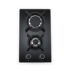 Attrezzature da cucina 2 bruciatore built-in piano in vetro temperato stufa a gas - Product Image 1