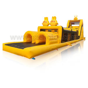 Combiné gonflable de rebond sautant de grand parcours d'obstacles gonflable commercial avec la glissière <span class=keywords><strong>pour</strong></span> le terrain de jeu extérieur - Product Image 2