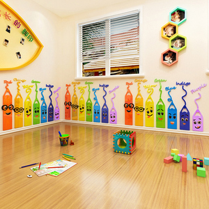 Decorazione della stanza dei bambini scuola materna educazione precoce centro di formazione artistica decorazione della parete aula <span class=keywords><strong>inglese</strong></span> Studio arte decorazione per la <span class=keywords><strong>casa</strong></span> - Product Image 2