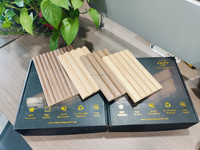 Panneaux acoustiques en bois flexible FEYT, demi-rond, placage de chêne, MDF, lattes, pour décoration murale intérieure, revêtement de bardage cannelé