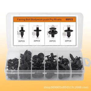 Rivets à pression universels pour automobile, 80 pièces, clips de carrosserie pour pare-chocs, garde-boue, panneaux de porte, attaches de fixation - Product Image 2