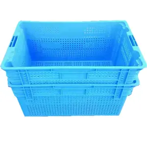 Plastic Fruit Crate Vented Stackable Vegetable Plastic Crates