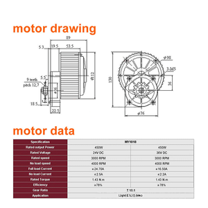 <span class=keywords><strong>Motor</strong></span> de CC con Escobillas MY1018 de 24V 36V 450W de Alto Torque IP44 <span class=keywords><strong>para</strong></span> Vehículos Recreativos Pequeños, <span class=keywords><strong>Go</strong></span>-karts <span class=keywords><strong>para</strong></span> Niños, Proyectos DIY y Electrodomésticos Caseros - Product Image 6