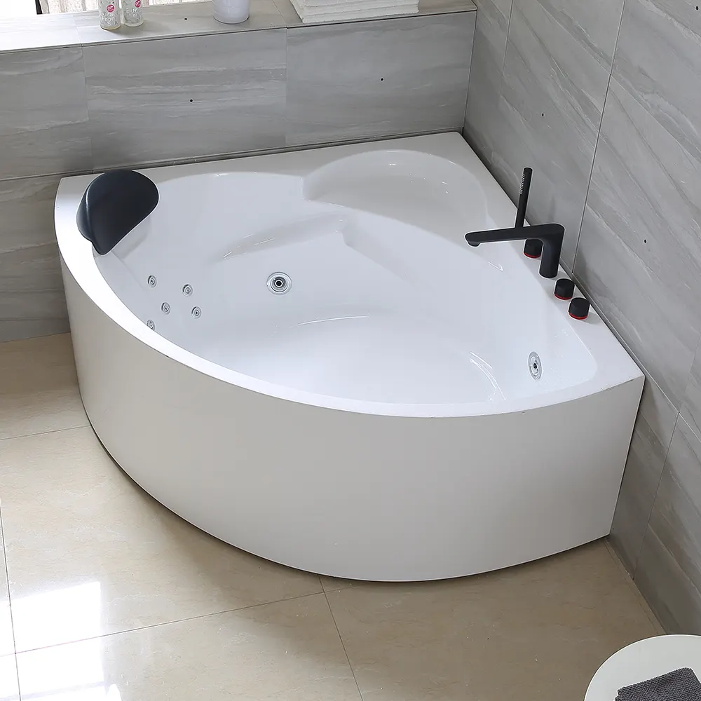 LUXSPA soaking bathtub freestanding classic massage round acrylic bathtub