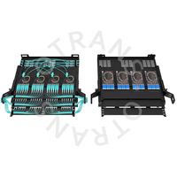 Cassettes optiques haute densité 19 pouces 1U 12 MPO/MTP-LC panneau de brassage à fibre optique 144 Core