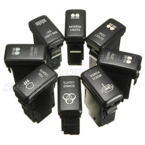 Interrupteur à bouton-poussoir de remplacement OEM LED vert 12V pour Toyota Landcruiser Hilux Prado 120 SERIES 2003-2009, barre lumineuse LED, éclairage de conduite - Product Image 3