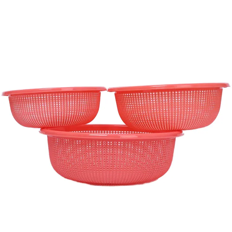 factory price durable traditional kitchen strainer basket vegetable washing drain basket fruit cleaning colander 3pcs sieve set