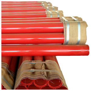 홈이 있는 6 인치 DN150 mm 적색 코팅 ERW 아연 도금 소방 파이프 용접 서비스 처리 - Product Image 5