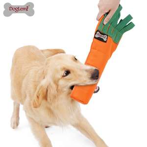Agresif Chewer köpekler için toptan çevre dostu havuç şekli pamuk Pet oyuncaklar - Product Image 4