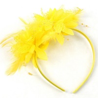 Serre-tête en plumes de poulet et perles pour carnaval, mariage, danse, fête, réunion, scène, accessoires de cheveux, fleur en plumes