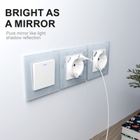 Nouveau design Interrupteurs muraux de panneau de verre Interrupteur universel standard américain