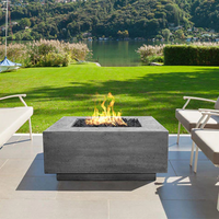 Table de foyer extérieur au gaz propane en béton de 18 po H X 36 po de largeur