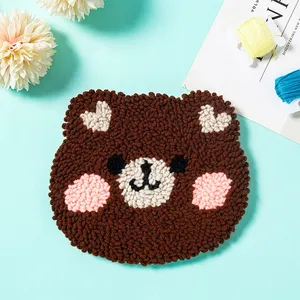 Ensemble <span class=keywords><strong>de</strong></span> kit <span class=keywords><strong>de</strong></span> sous-verres décoratifs à aiguilles pour débutants avec la conception d'un <span class=keywords><strong>petit</strong></span> <span class=keywords><strong>lapin</strong></span> pour la décoration <span class=keywords><strong>de</strong></span> la maison - Product Image 2