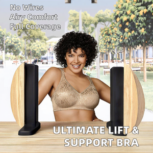 Women's Ultimate Lift Support Drahtloses Brustband Single 2-Packs Full <span class=keywords><strong>Coverage</strong></span> Atmungsaktive Haltungs-BHs - Product Image 2