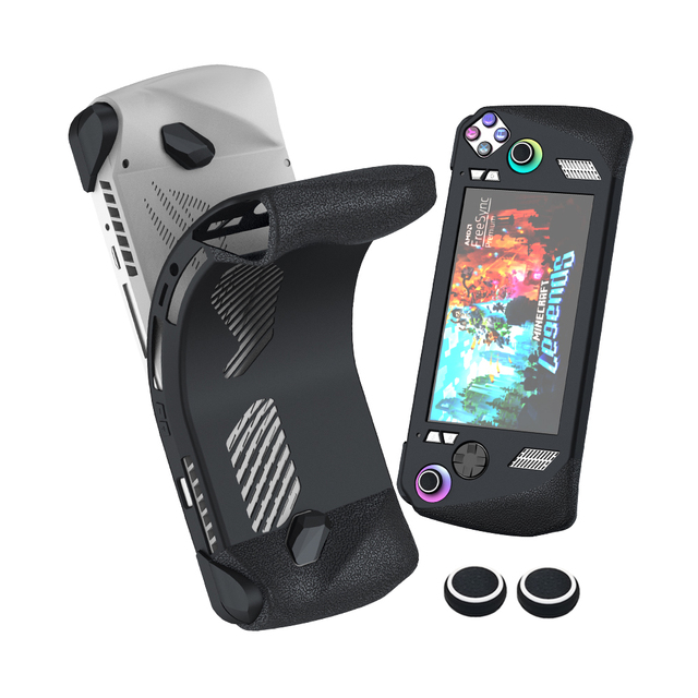 Factory Wholesale Price Anti-Scratch Drop-Proof Non-Slip Full Protective Silicone Case with 2 Pair Thumb Grips for Rog Ally