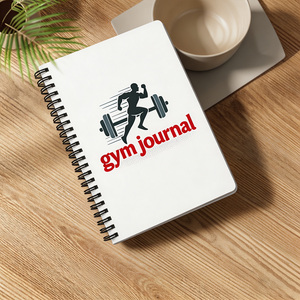 Custom Pattern <strong>Gym</strong> Journal Wellness Notebook Softcover Spiral <strong>Diary</strong> Fitness Gift - Product Image 1