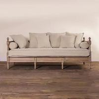 Sofá Seccional de Estilo Retro, Madera Maciza Duradera con Relleno de Esponja, Muebles de Sala de Estar Japoneses para el Hogar