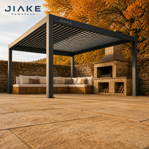 ศาลาอลูมิเนียม Jiake Country 6063-T5 พร้อมหลังคาบานเกล็ดปรับไฟฟ้า สำหรับใช้ในสวนหลังบ้าน ลานบ้าน ระเบียง ศาลาพักผ่อน - Product Image 2