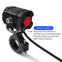 Sistema de Iluminación Personalizado para Motocicletas, Foco LED Pequeño de Cuatro Modos, 4000lm, IP67, Soporte Giratorio, Lente para Bombilla de Bicicleta