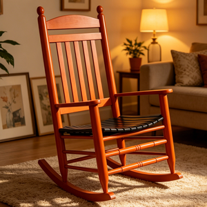 Nouvelle <span class=keywords><strong>chaise</strong></span> à bascule en bois marron pour enfant, pas chère, pour bébé, garçon, fille, salon, meubles <span class=keywords><strong>de</strong></span> maison - Product Image 3