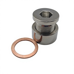 ชุดปลั๊กและน็อตท่อไอเสีย M18x1.5 เหล็กชุบนิกเกิล พร้อมปะเก็นทองแดง ผลิตด้วยเครื่อง CNC สำหรับซ่อมระบบไอเสีย - รองรับ OEM/ODM - Product Image 4